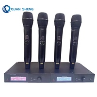 Système de micro sans fil portable compact SLXD4Q+ Ksm8 Ksm9 Ksm11 4 canaux avec suppression du bruit pour les performances de tournée
