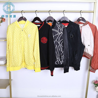 Jaket Baseball Bekas Berbagai Model untuk Pria dan Wanita, Pakaian Bekas Dalam Bal Grosir 100kg MOQ