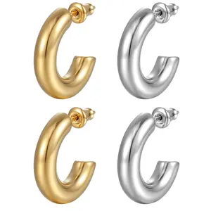 2022 zinc alloy custom stainless steel hypoallergenic hoop earrings orecchini ipoallergenici small stud earring hypoallergenic