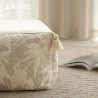 Coussin de sol moderne et luxueux Pouf décoratif pour la maison Tabouret floral jacquard Pouf pour salon Canapé Décoration Coussin de siège Repose-pieds