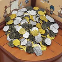 Jetons de jeu en PVC en forme de pièces d'or de pirate pour Halloween, pour la chasse au trésor des enfants et l'échange de cadeaux pour la fête des dents
