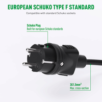 Prise Schuko PHEIYON IP44 pour extérieur, connecteur de câble réutilisable, câble 3G1.5mm, rallonge européenne pour usage en jardin, CE
