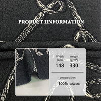 Proveedor de China GRS, material de ropa tejido 100% poliéster Tweed marca invierno tela de rizo francés para abrigo suéter ropa