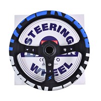 Volant de course universel OEM 13 pouces en cuir bleu brodé pour modification de voiture