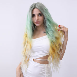 2025 nouvelle Explosion t-forme dentelle instantanée cheveux bouclés ondulés vague de corps vague d'eau chimique fibres de soie coiffure pour dames modèle - Product Image 4