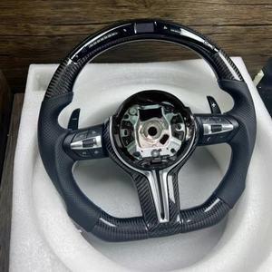 <span class=keywords><strong>Volante</strong></span> de cuero LED de fibra de carbono personalizado de fábrica para BMW F10 F20 F30 E90 M3 M5 F11 F32 F36 F31 F25 F80 F82 Sport Edition - Product Image 1