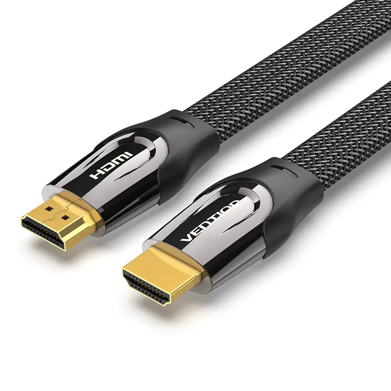 AASBF 1m Nylon Braided Flat Audio Video Cable High Speed HDMI Cable Ethernet Support 3d TV Computer 4k HDMI Cable