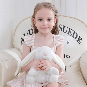 Peluche lapin mignon à longues oreilles, abricot, en coton PP, cadeau unisexe réconfortant, 31-50cm - Product Image 2