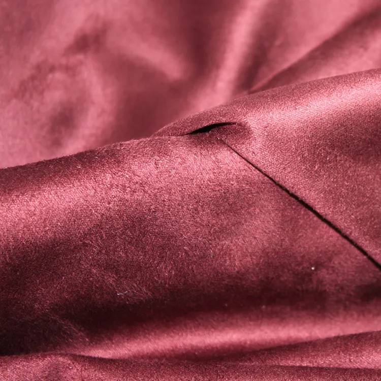 Hot Sale Textiles Plain Dyed Thick Stretch Micro scuba Suede Fabric Thick
