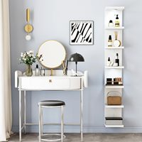 Étagères flottantes blanches, décoration murale, étagère murale à 7 niveaux avec éclairage LED, étagère Lack pour l'organisation de la maison