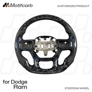 Volante de Fibra de Carbono Forjado Azul Personalizado para Dodge Ram 1500 TRX Rebel X Big Horn 4x4 2500 3500 2021-2026, Mejora del Interior - Product Image 2