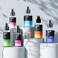 Bouteille de luxe à épaule oblique 100ml 120ml 150ml 200ml bouteille de pulvérisation de toner en plastique PET pour salle de brume fine, atomiseur d'alcool pour le corps et le visage