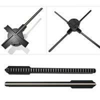 Ventilateur de projection holographique 3D Yinzam HY300, portable, électrique, avec application/télécommande Wifi, lames en PVC, écran 16x9 1:1, Android, Windows