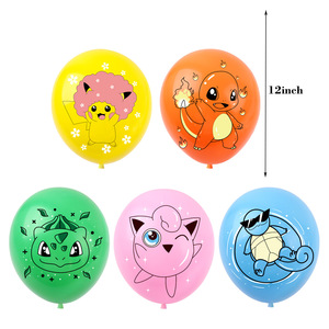 Décorations populaires pour fête d'anniversaire d'enfants sur le thème de l'anime japonais Pl KA : Nappe, toile de fond, bannière, ballons, décorations de gâteau - Product Image 5