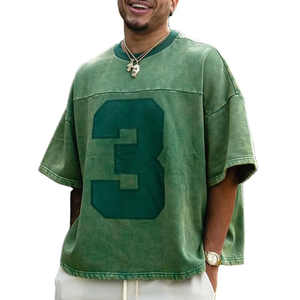 Tùy chỉnh Thả Vai Thời Trang Dạo Phố Boxy TEE Áo sơ mi quá khổ cổ điển Heavyweight axit rửa in đồ họa cộng với kích thước người đàn ông t Áo sơ mi - Product Image 1