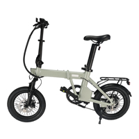 Vélo électrique 16 pouces avec feu arrière LED, freins à disque doubles, moteur 36V 250W/350W, 7 vitesses, batterie au lithium en aluminium