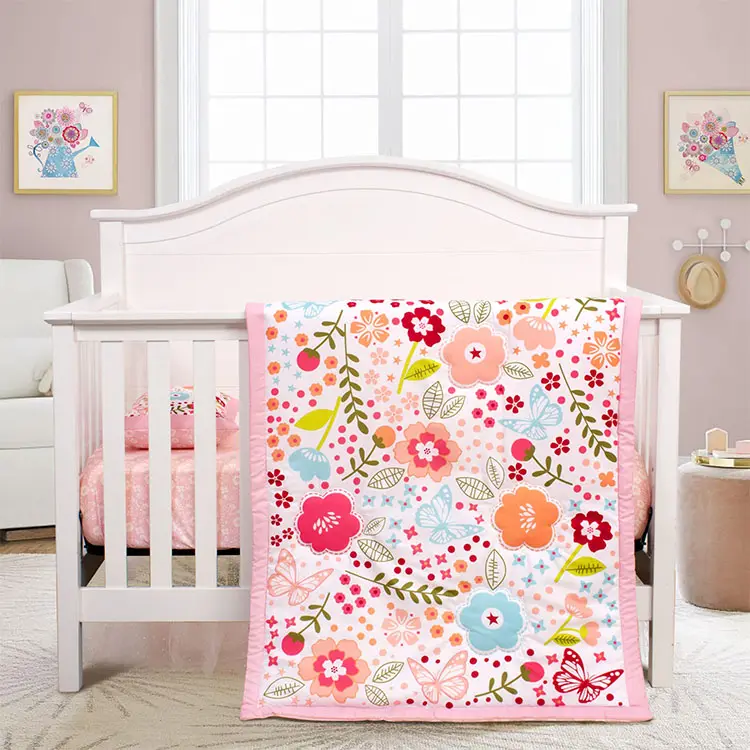 Oem Factory Supply 100% Cotton Printing Baby Kids Bedding Cover Set Baby Bedding