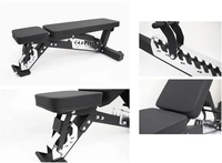 Banc de musculation réglable en acier inoxydable pour haltères, usage commercial, pliable et sécurisé, personnalisé en usine
