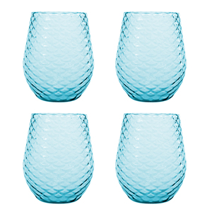 Verres à vin empilables, ensembles de 4 pièces, gobelets en plastique colorés et personnalisés, gobelets en acrylique avec motif de <span class=keywords><strong>poisson</strong></span> en relief - Product Image 3
