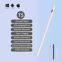 Stylet capacitif universel avec pointe de remplacement à attraction magnétique pour iPad Pro et tablettes, en alliage d'aluminium, actif