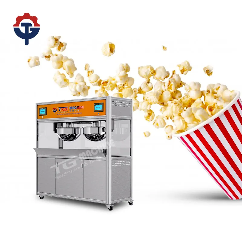 Pezzi di ricambio ad alto rendimento per popcorn macchina a risparmio energetico doppio popcorn macchina doppio popcorn macchina a gas
