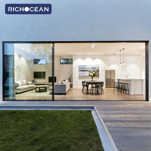 <span class=keywords><strong>Porte</strong></span> coulissante panoramique ultra-étroite en aluminium sans rail RICHOCEAN pour extérieur, avec verre Low-E, pour villa - Product Image 1