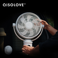 Nouveau ventilateur de Camping de bureau extérieur ventilateur de trépied Portable support Rechargeable suspendu rotation ventilateur de lumière LED avec télécommande