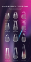 En promotion : Capsules d'ongles carrées extra longues 300 pièces XXL, couvrance totale, pré-polies, sans courbure, 15 tailles