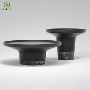 Juego de mesa de centro de mármol moderno para muebles redondos minimalistas italianos Scando para uso comercial - Product Image 2