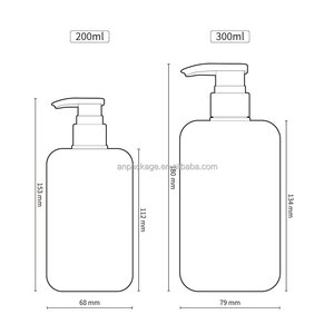 Flacone Cosmetico Biodegradabile in PETG Trasparente Marrone da 200ml 300ml con Pompa, Forma Quadrata per Crema Viso, Shampoo, Sapone - Product Image 4