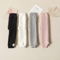 Leggings pour filles, pantalon chaud en peluche d'hiver, bord en bois à barres verticales, dessin animé, doux et épais, mignon