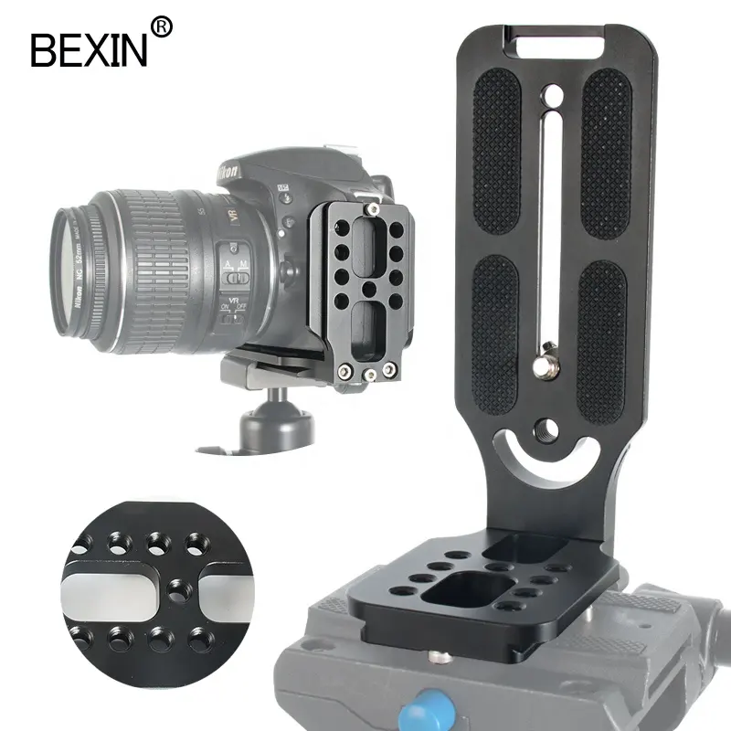 BEXIN 퀵 릴리스 L 플레이트 카메라 브래킷 홀더 카메라 L 플레이트 니콘 캐논 소니 후지 필름 카메라 사진 스튜디오 액세서리