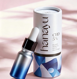 Emballage cosmétique écologique en papier ondulé doré de luxe pour huile essentielle d'aromathérapie - Product Image 3