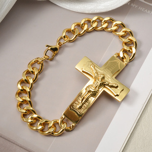 Bracelets empilables tendance, imperméables, religieux, cubains, unisexes, en acier inoxydable, vente en gros - Product Image 5