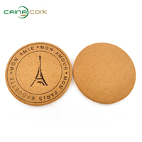 Sous-verres ronds en liège naturel de 19 cm, résistants à la chaleur, pour boissons, livraison directe
