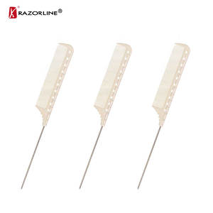 Venta al por mayor de peines de peluquería trenzados, peines de separación afilados con logotipo personalizado, peine de plástico resistente al calor, peine de cola de <span class=keywords><strong>rata</strong></span> de precisión a granel - Product Image 2