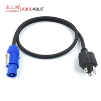 Câble d'alimentation ABCCABLS NEMA 5-15P mâle vers PowerCON True1 NAC3FCA mâle bleu, cordon en caoutchouc pour éclairage de scène, écran LED, haut-parleur actif