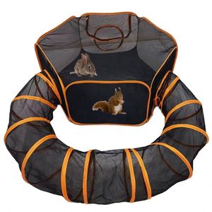 Tente pour animaux de compagnie d'extérieur, prix usine BSCI, best-seller, enclos pliable pour chat, tente en maille pop-up, cage à lapin pliable, tunnel circulaire pour chat - Product Image 2
