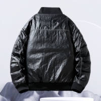 Nouvelle veste d'hiver en duvet pour homme, tendance, coupe-vent, col montant, style streetwear, veste bomber ample en duvet, grande taille