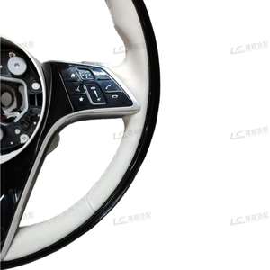 Volante de Cuero Bicolor Blanco y Negro para Mercedes Benz Estilo <span class=keywords><strong>AMG</strong></span> Multifunción Compatible con <span class=keywords><strong>Clase</strong></span> C/<span class=keywords><strong>E</strong></span>/GLC Piezas de Automóvil al por Mayor - Product Image 3