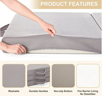 Canapé-lit convertible multifonctionnel, canapé de sol et matelas de couchage, chaise pliante portable pour chambre d'amis, petit espace