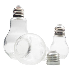 Tùy Chỉnh Rỗng 250Ml 16 Oz Rõ Ràng Đồ Uống Uống Ánh Sáng <span class=keywords><strong>Bulb</strong></span> Shape <span class=keywords><strong>Glass</strong></span> Juice Chai Với Vít Nắp - Product Image 5