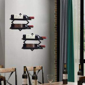 ÉCHANTILLON GRATUIT Vin Rack Mur Monté Métal Tenture Mur de Casier à Vin Porte-<span class=keywords><strong>Bouteille</strong></span> De Vin - Product Image 6