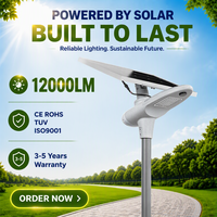 Lampadaire solaire LED semi-intégré MPPT 12000LM IP65 avec support en alliage d'aluminium, garantie de 3 ans