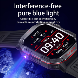 HT29 หน้าจอสมาร์ทวอทช์ IP68 กันน้ำไฟฉาย LED เครื่องติดตามอัตราการเต้นของหัวใจบลูทูธโทรออกเครื่องติดตามการออกกำลังกาย - Product Image 4