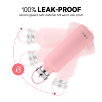 Bouteille d'eau portable minimaliste en acier inoxydable 18/8 à double paroi isolée sous vide, écologique, 700 ml, avec paille, sans BPA, anti-fuite