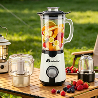 Ensemble de mixeur électrique Anbolife 3 en 1 avec 2 vitesses, 220-400W, 1000ml, mixeur plongeant portable pour usage domestique et commercial