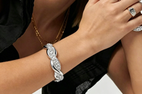 QX OEM S925 Vergoldeter Gedrehter Seilförmiger Cluster-Set Moissanit Damenring Armband Marquise Moissanit Ring für Frauen Geschenk