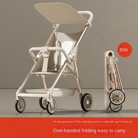 Poussette de voyage pliable en métal légère Miracle pour bébés et nourrissons, design compact, facile à transporter, 0-3 ans, capacité de charge de 25 kg
