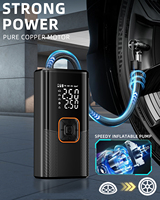 Compresseur d'Air Portable Rechargeable sans Fil pour Voiture, Mini Gonfleur de Pneus Numérique Automatique Électrique en ABS